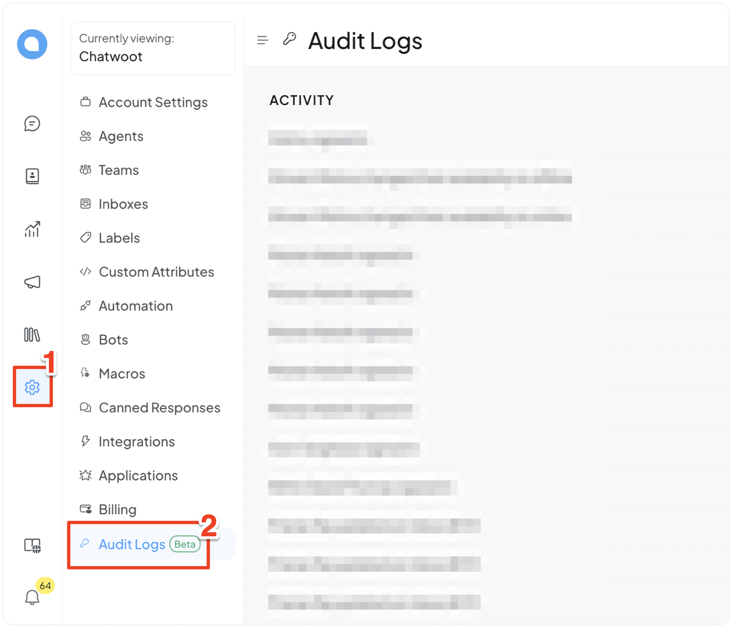 Finding Audit Logs in UniLink UI