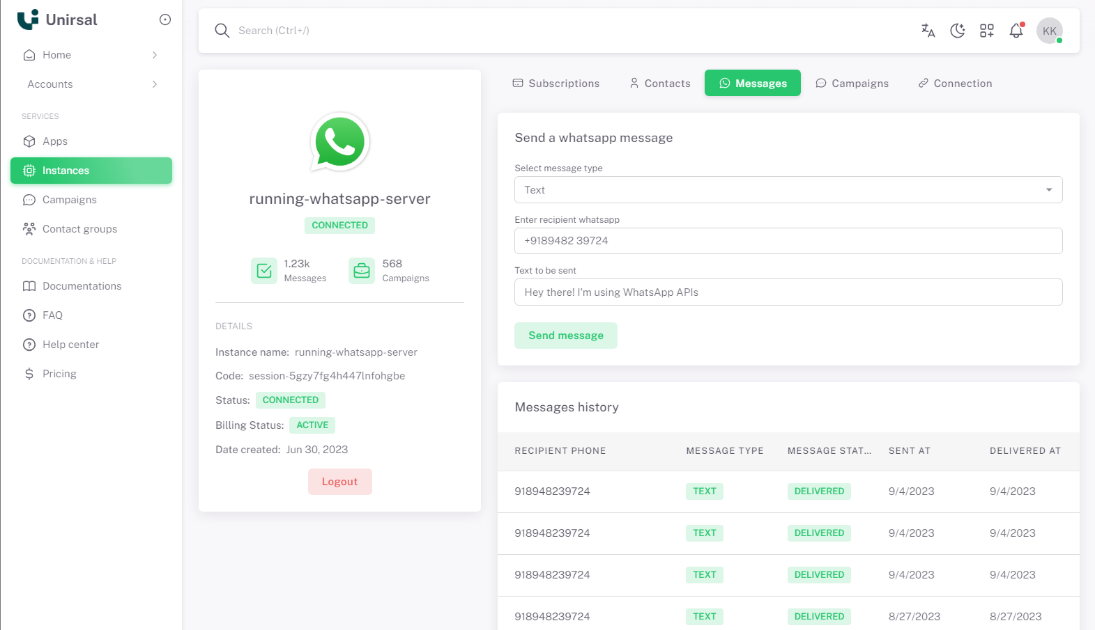 Whatsapp APIs